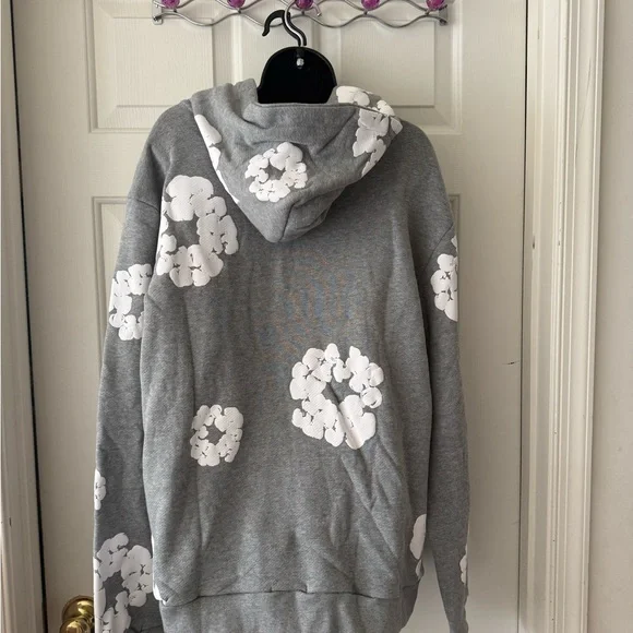 Cozy Gray Denim Tears Hoodie - Picture 3 of 5